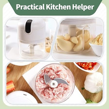 Electric Mini Food Chopper | Portable USB Rechargeable Small Food Processor