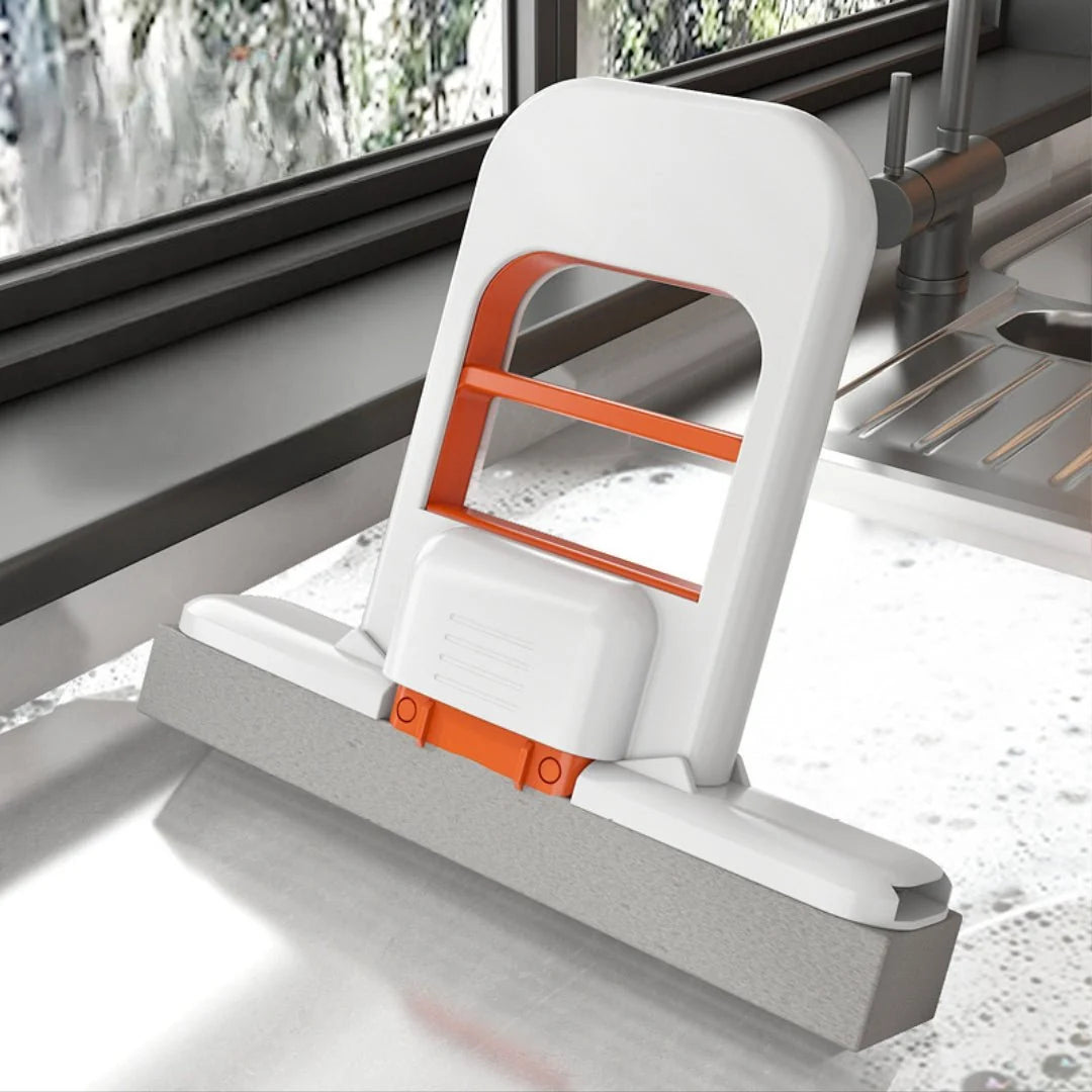 Mini Foldable Mop | Portable Handheld Sponge Mop for Kitchen, Bathroom & Glass Cleaning