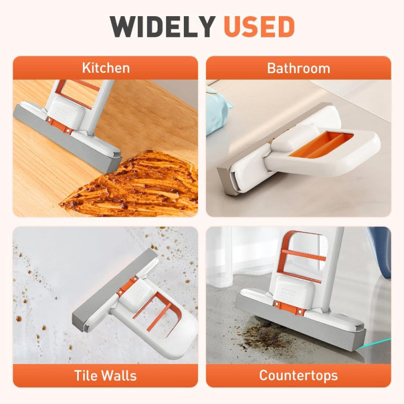 Mini Foldable Mop | Portable Handheld Sponge Mop for Kitchen, Bathroom & Glass Cleaning